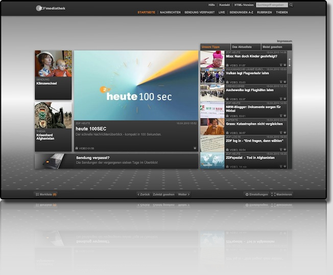 Mediathek des ZDF
