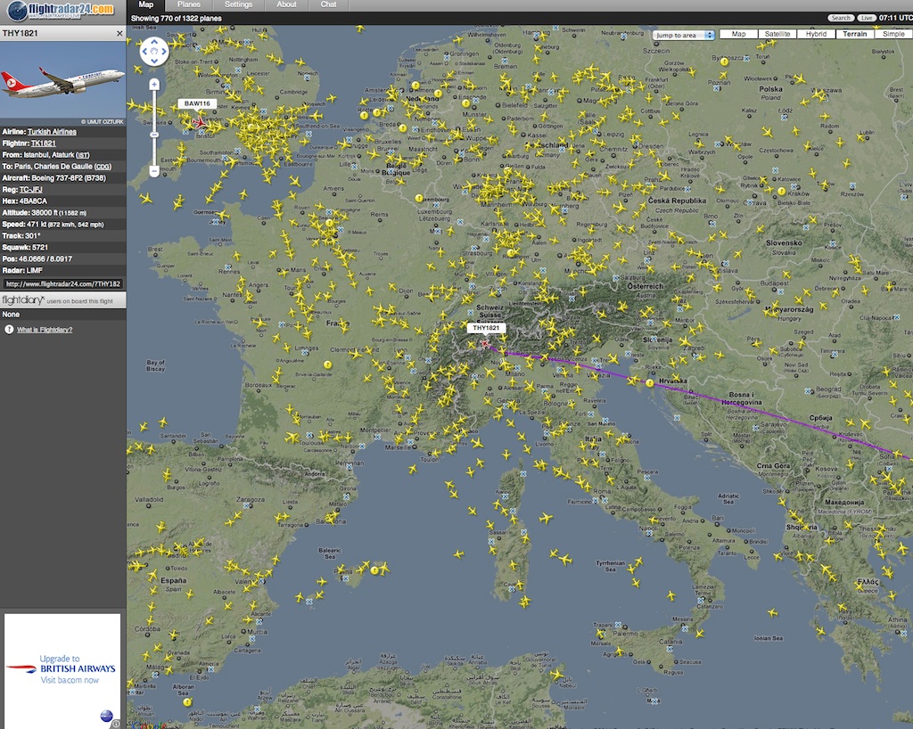 Flight-Tracking, Flug-Radar und andere Aviatik-Infos
