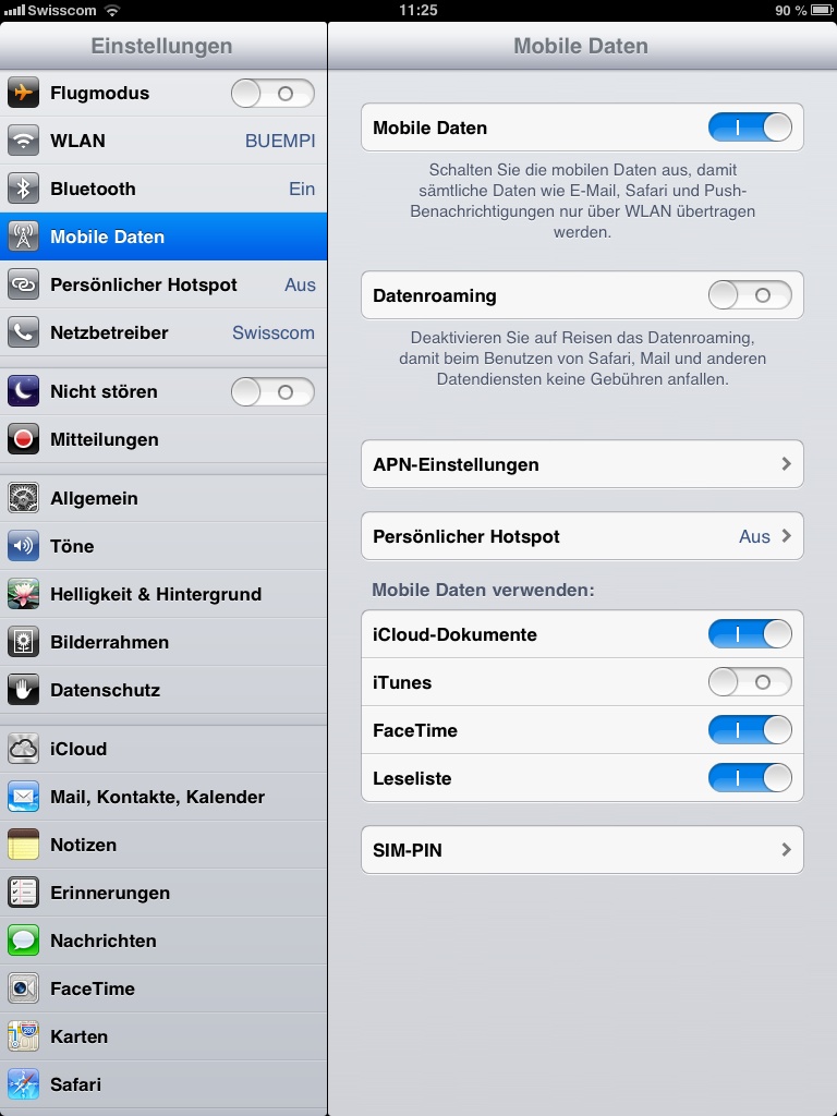 iPad mini und Swisscom SIM-Karte = Probleme (Update 12.02.13)